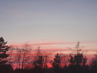 sunset in the mountains