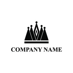 King crown silhouette logo vector
