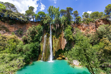 Waterfall of Sillans-la-Cascade, Provence, south of France - obrazy, fototapety, plakaty