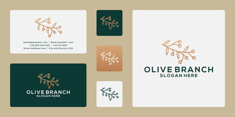 olive oil branch logo design for your business spa, therapist, health