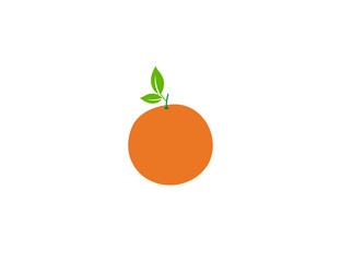 Fruit, orange icon. Vector illustration. Flat design.