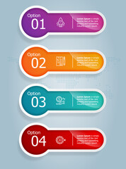 abstract tab bar vertical infographics presentation element template