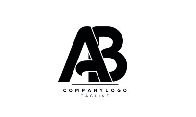  Abstract Letter Initial AB BA Vector Logo Design Template