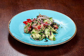Georgian vegetable salad with walnut