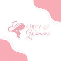Happy womens day natural flower woman vector