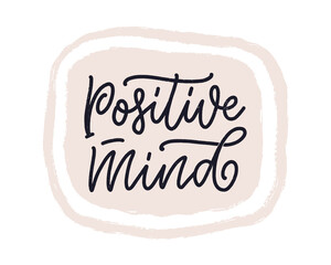 Positive lettering slogan with doodle elements. Funny quote for blog, poster and print design. Vector illustration. Vector illustration