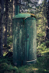 Outdoor toilet in the forests of the Totenåsen Hills, norway.