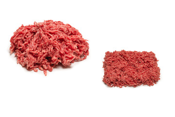 Chopped meat background. Top view.