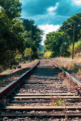 Fototapeta premium railway in the countryside