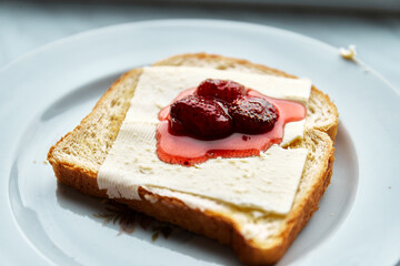 cake with raspberries