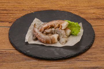 Raw tiger prawn for cooking