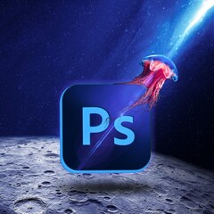 photoshop cosmic effect - obrazy, fototapety, plakaty
