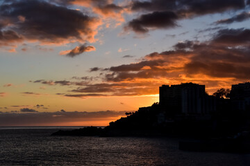 sunset over the sea