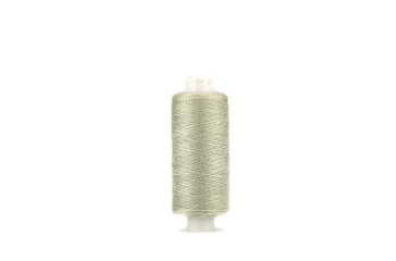 Spool of thread in black squeeze color isolated on white background.