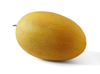 ripe, juicy melon isolated on white background