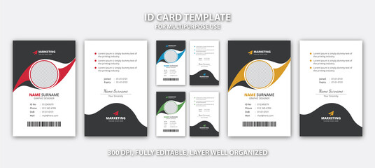 Modern Elegant Office ID Card Template
