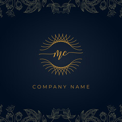Elegant luxury letter MC logo. - obrazy, fototapety, plakaty