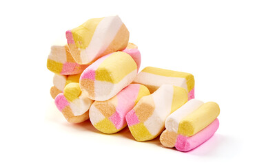 Sweet Marshmallow, isolated on white background.