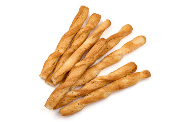 Cheese stick, Breadsticks, isolated on white background. High resolution image.