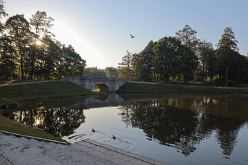 Evil bridge in russian gardens