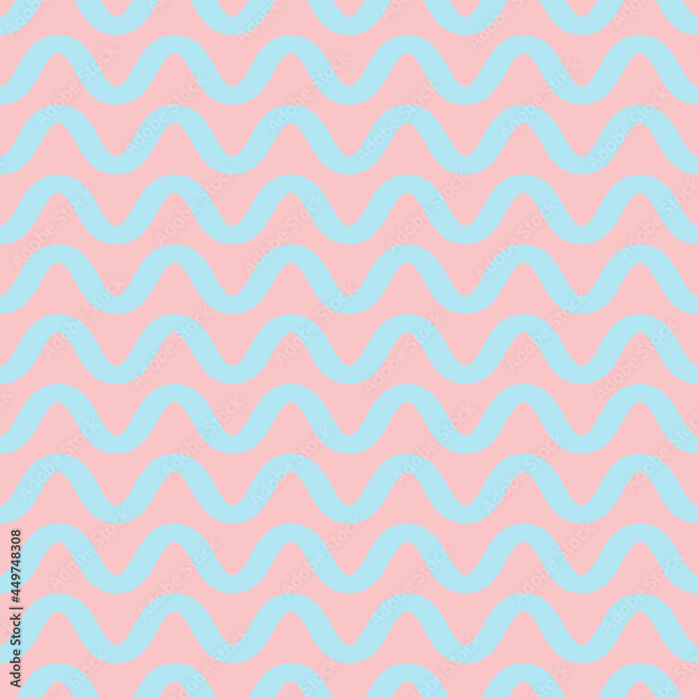 Poster pastel wavy seamless design for pattern and background