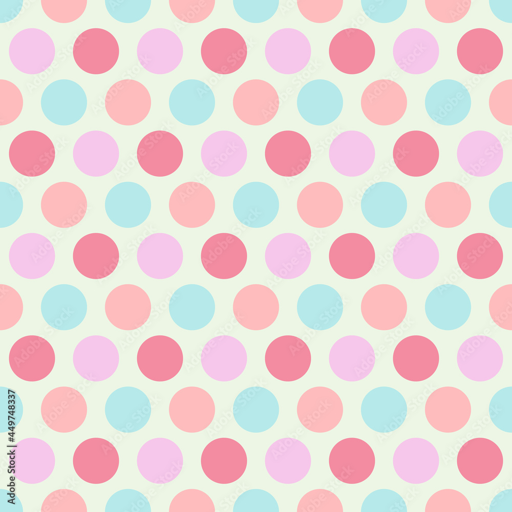 Aufkleber pastel circle and round seamless design for pattern and background