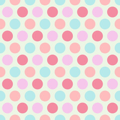 pastel circle and round seamless design for pattern and background