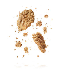 Falling in the air tasty cornflakes