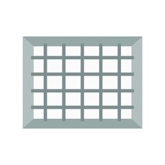 Window with lattice on a white background