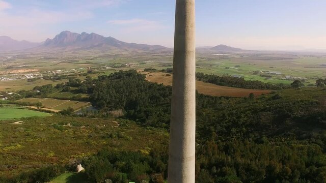 Aerial: Afrikaans Language Monument, Stellenbosch, South Africa