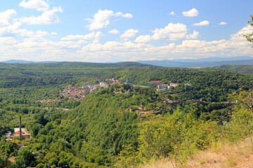 Fototapeta na wymiar View of Veliko Tarnovo from a height. Bulgaria.