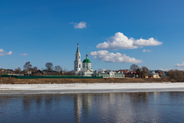 View from the embankment of the Catherine Monastery in Tver, Russia