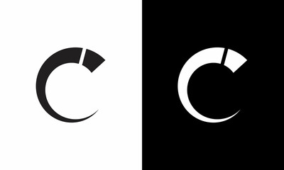 initial letter logo C inside circle shape, CI, IC upper case black monogram