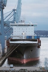Container ship in the port of Aarhus © I am from Mykolayiv