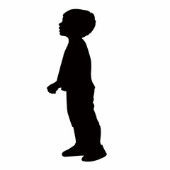 a boy body silhouette vector
