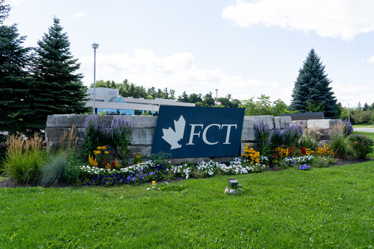 Oakville, On, Canada - August 2, 2021: FCT (First Canadian Title Company Limited) headquarters in Oakville, On, Canada. The FCT group of companies is a Canadian  provider of real estate technology. 