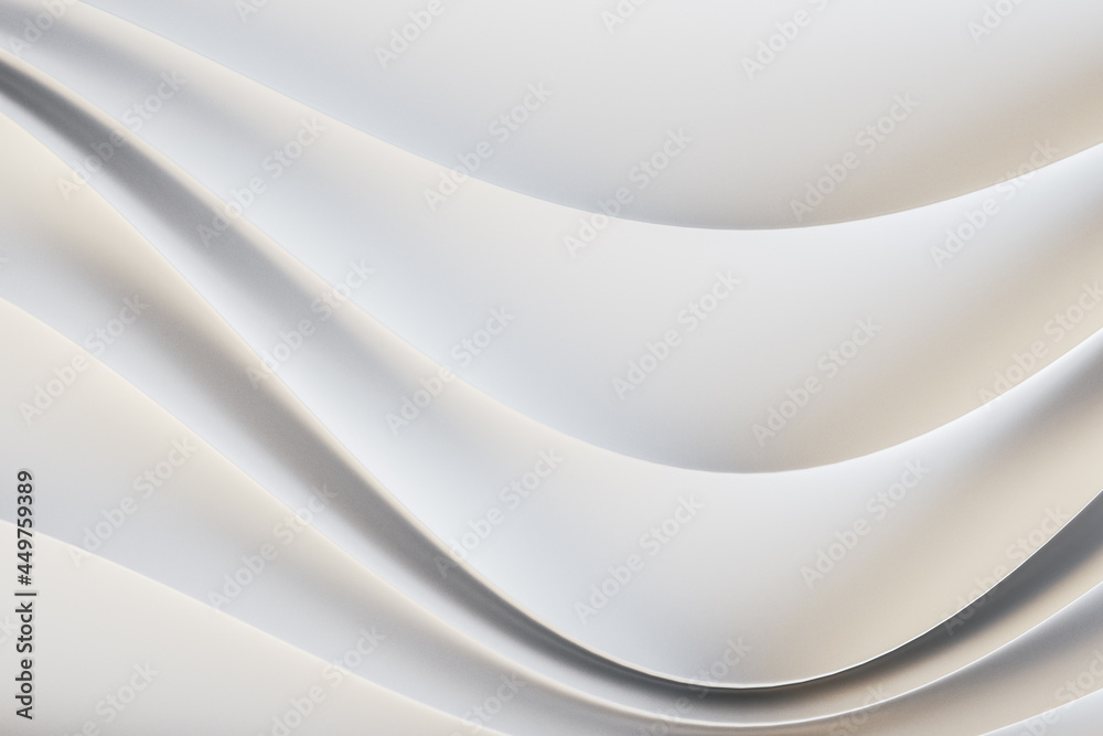 Poster abstract white cloth texture background. landing page concept. 3d rendering.