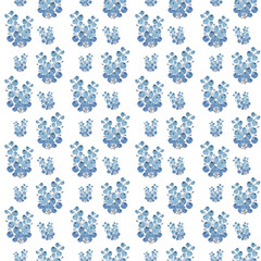 endless pattern of watercolor blue berries