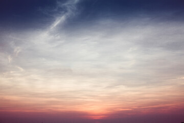 Amazing blue sky evening before sunset.