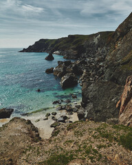 view of the coast of the sea at Kynance Cove