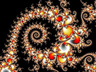 Beautiful zoom into the infinite mandelbrot set fractal - mathematical art - obrazy, fototapety, plakaty