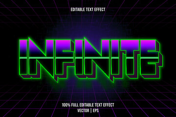 Infinite editable text effect 3 dimension emboss modern style