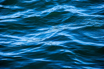 Texture of the moving waves of the ocean off of the coast of St Margret's Bay, Dover