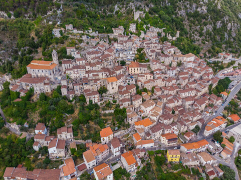 Pesche town, small village of Molise, Isernia Province, southern Italy