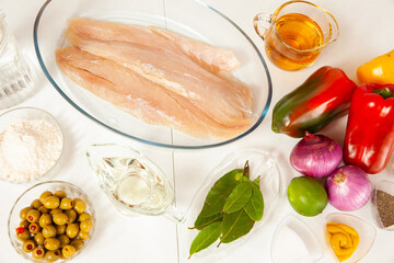 Fish marinade preparation steps: Ingredients to prepare sea bass marinade