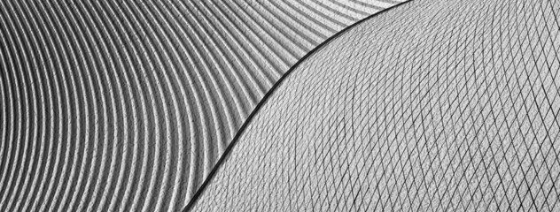 modern curve cement abstract grey and white architecture banner background