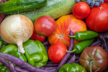 Bright, colorful, fresh vegetables