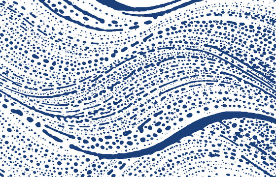 Grunge texture. Distress indigo rough trace. Emine
