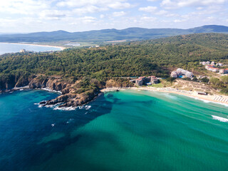 Fototapeta premium Aerial view of Smokinya Beach near Sozopol, Bulgaria