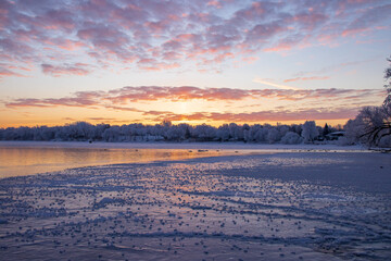 Sunrise over the lake
